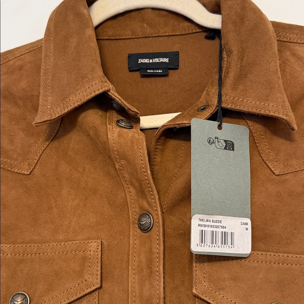 NWT Zadig & Voltaire Thelma Suede Leather Jacket - Picture 8 of 9